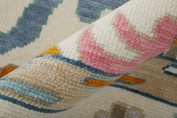Feizy Karina 69G8F Ivory Blue Pink Area Rug
