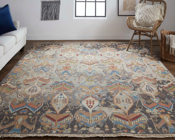 Feizy Leylan 0563F Charcoal Multi Rug