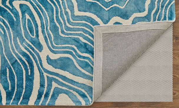 Feizy Lorrain 8920F Blue Ivory Area Rug