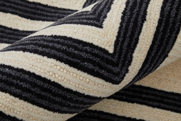Feizy Maguire 8900F Gray Ivory Black Area Rug