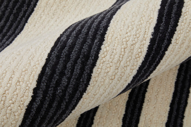 Feizy Maguire 8901F Ivory Black Area Rug