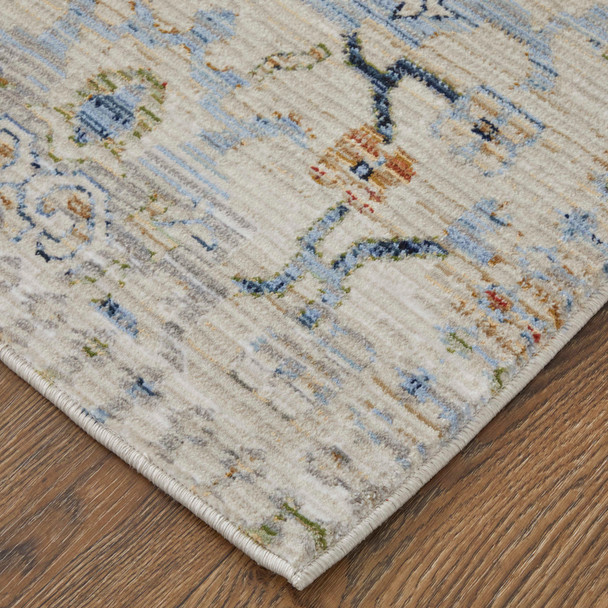 Feizy Melrose 39NZF Ivory Green Blue Area Rug