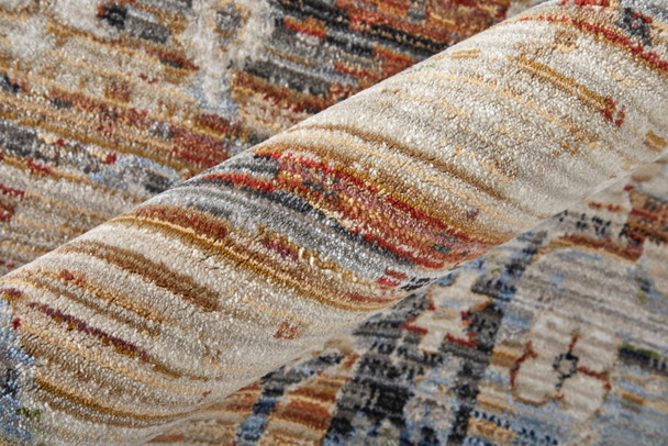 Feizy Melrose 39NZF Ivory Red Blue Area Rug