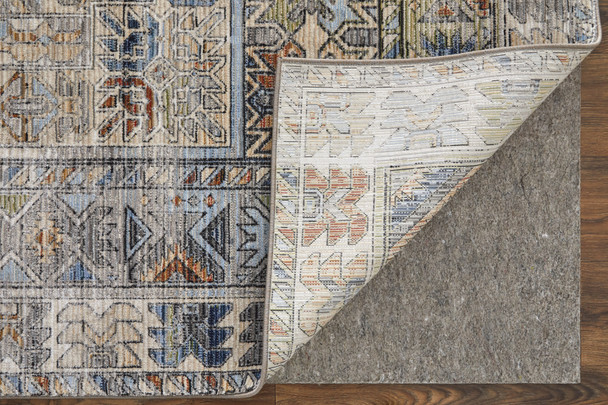 Feizy Melrose 39P0F Gray Red Blue Area Rug