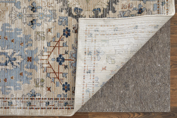 Feizy Melrose 39P5F Tan Blue Red Area Rug
