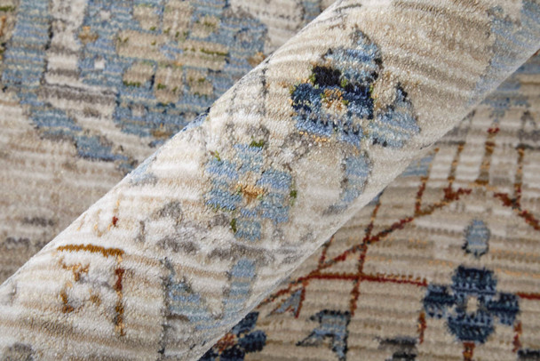 Feizy Melrose 39P5F Tan Blue Red Area Rug