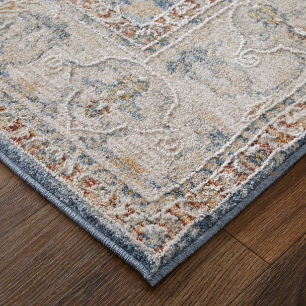 Feizy Pasha 39M4F Blue Taupe Ivory Area Rug