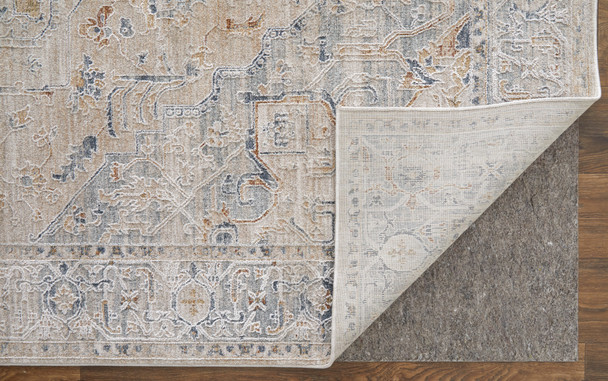 Feizy Pasha 39M5F Ivory Taupe Blue Area Rug