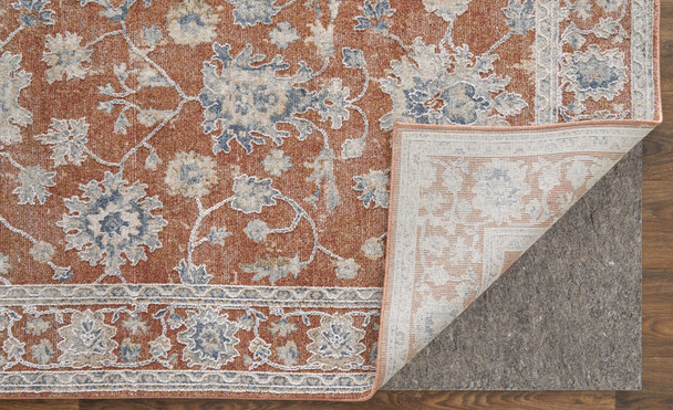 Feizy Pasha 39M7F Red Ivory Blue Area Rug