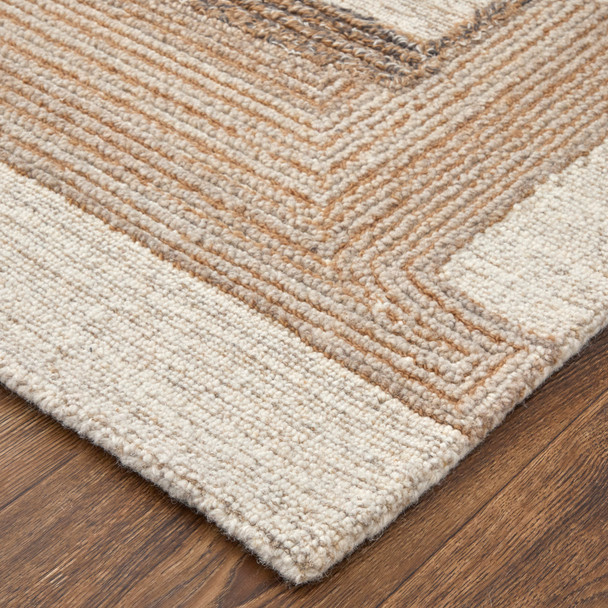Feizy Pollock 8954F Ivory Brown Tan Area Rug