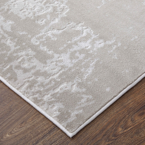 Feizy Prasad 39NAF Ivory Taupe Silver Area Rug