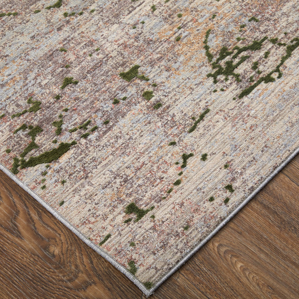 Feizy Pryor 39NEF Taupe Green Tan Area Rug
