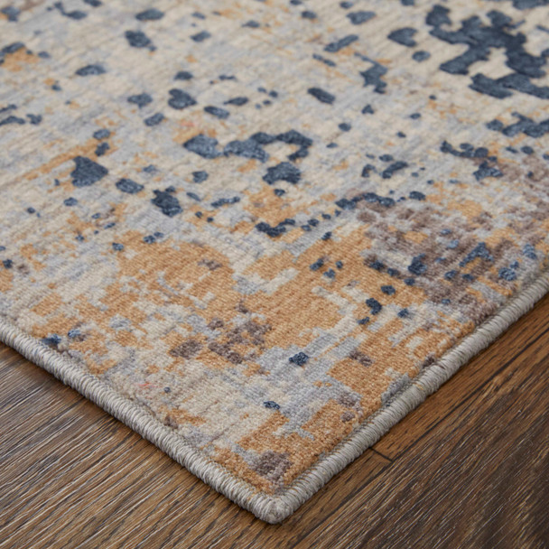 Feizy Pryor 39NGF Blue Tan Brown Area Rug
