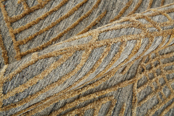 Feizy Taunton T8007 Gold Gray Area Rug