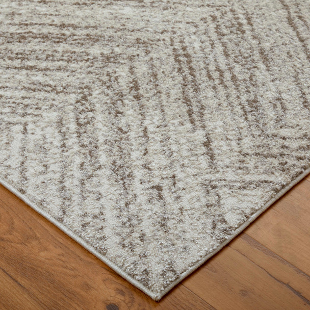 Feizy Vancouver 39NPF Ivory Tan Brown Area Rug