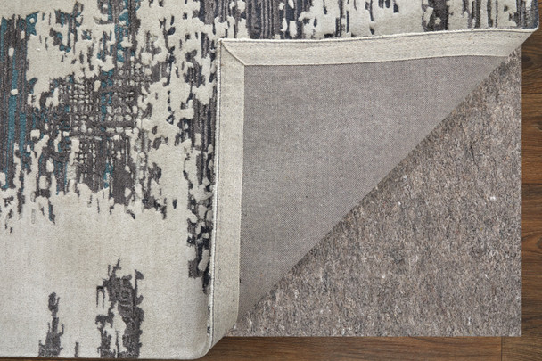 Feizy Zarah 8917F Ivory Gray Blue Area Rug
