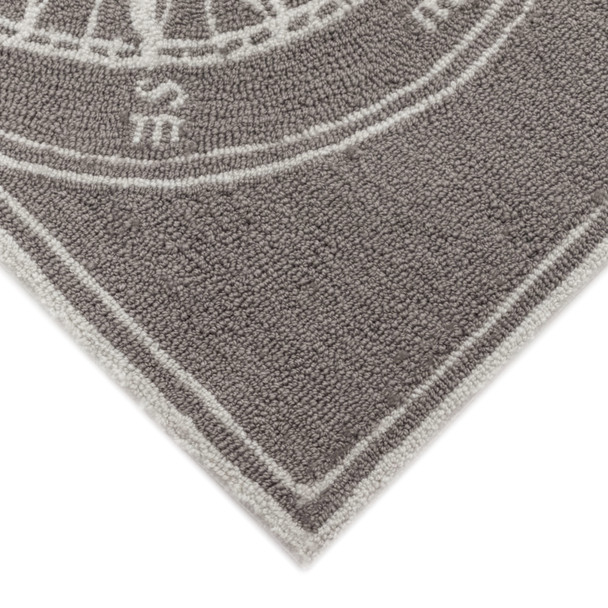 TransOcean Frontporch 1447 47 Compass Grey Rug