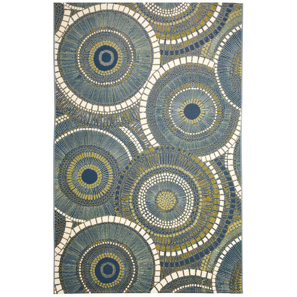 TransOcean Marina 8035 03 Circles Azure Rug
