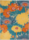 Nourison Home Allur ALR06 Turquoise Multicolor Rug