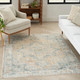 Nourison Home Astra Machine Washable ASW12 Beige Blue Rug