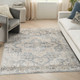 Nourison Home Astra Machine Washable ASW12 Grey Blue Rug