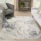 Nourison Home Astra Machine Washable ASW14 Silver Blue Rug