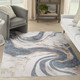 Nourison Home Astra Machine Washable ASW15 Ivory Blue Rug