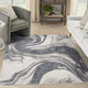Nourison Home Astra Machine Washable ASW15 Ivory Grey Rug
