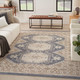 Nourison Home Serenity Home SRH01 Ivory Blue Rug