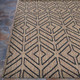 Couristan Recife 1318 2550 Cabana Tile Driftwood Black Rug