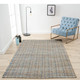 LR Home Natural Fiber 03305 Tan Light Blue Medium Blue Rug