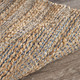 LR Home Natural Fiber 03338 Natural Jute Navy blue Rug