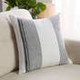Jaipur Living Parque ACA11 Outdoor Handmade Striped White And Black Pillow
