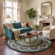 LR Home Dazzle 54026 Blue Rug