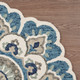 LR Home Dazzle 54094 Ivory Teal Rug
