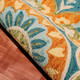 LR Home Dazzle 82266 Rust Aqua Blue Rug