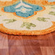 LR Home Dazzle 82266 Rust Aqua Blue Rug