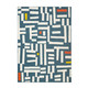 LR Home Mapa 82502 Navy White Rug