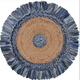 LR Home Boutique Jute 3380 Denim Blue Natural Rug