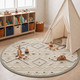LR Home Sinuous 54115 Cream Light Blue Gray Rug