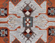 LR Home Sinuous 54119 Terracotta Gray Blue Rug