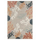 LR Home Veranda 82103 Grey Beige Orange Blue White Rug