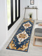 LR Home Rugs Ariel 22142 Blue Yellow Rug