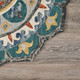 LR Home Sinuous 54109 Green Multi Rug
