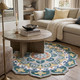 LR Home Sinuous 54162 Multi Teal Yellow White Orange Gray Rug