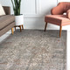 LR Home Imagine 81515 Gray Ivory Slate Blue Wine Red Rug