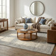 LR Home Monaco 82716 Beige Stone Blue Rug