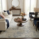 LR Home Monaco 82721 Ivory Stone Blue Rug