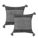 LR Home Elevate 07601 Black White Pillow