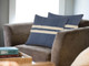 LR Home Seashore 07677 Dusty Blue White Pillow